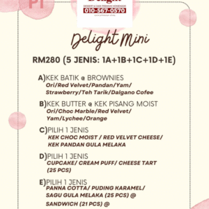 pakej delight mini – 5 jenis dessert