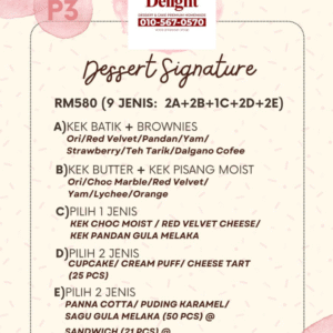 pakej delight signature – 9 jenis dessert
